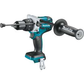 Makita Hammer Driver?Drill, 4 Ah Lithium-Ion Battery, 1/2 in, Keyless Chuck, 2100 rpm, 0 - 31500 bpm, 18 V, Metal, Teal