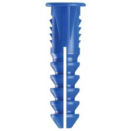 COBRA ANCHORS 193Y Screw Anchor, 1-1/4 in L, Plastic, 175 lb