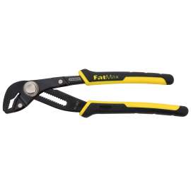 STANLEY Push-Lock Series 84-647 Adjustable Joint Plier, 8-1/4 in OAL, Black/Yellow Handle, Comfort-Grip Handle