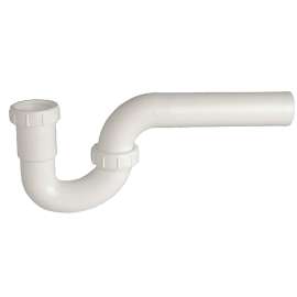 Danco 94004 P-Trap, 1-1/4 in, Slip, Plastic, White