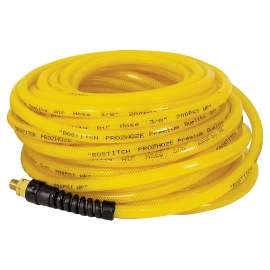 Bostitch PRO-1450 Air Hose, 1/4 in OD, 50 ft L, MNPT, 300 psi Pressure, Polyurethane, Yellow