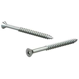 Reliable FKWZ8312XMR Screw, #8-15 Thread, 3-1/2 in L, Partial, Twin Lead Thread, Flat Head, Square Drive, Regular Point