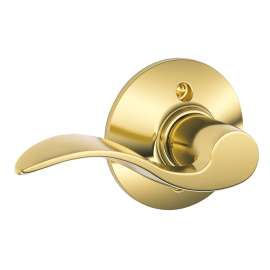 Schlage Accent Series F170V ACC 605 LH Dummy Lever, 3-1/4 in L Lever, Steel, Brass