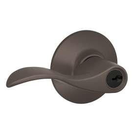 Schlage Accent Series F51 V ACC 613 Door Lever, Brass, Oil-Rubbed Bronze