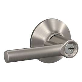 Schlage F Series F51VBRW619 Entry Door Lock, 2 Grade, Keyed Key, Satin Nickel, Lever Handle, 2-3/8 to 2-3/4 in Backset