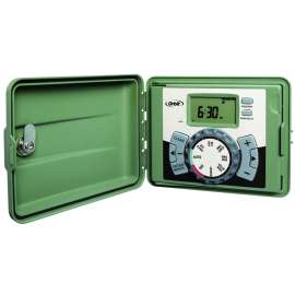 Orbit 57900 Indoor/Outdoor Swing Door Timer, 24 V, 12 -Zone, 3 -Program, LCD Display, Plug-and-Go Mounting, Green