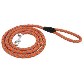 RUFFIN'IT 80137 Reflective Safety Leash, 6 ft L, 5/8 in W, Nylon Line, Orange, L Breed