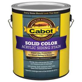Cabot 800 Series 140.0000808.007 Solid Color Siding Stain, Natural Flat, Liquid, 1 gal, Can