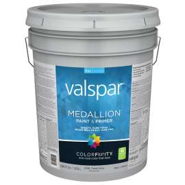 Valspar 027.0001408.008 Interior Wall Paint, Flat, Pastel Base, 5 gal Pail