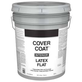 Valspar 044.0000255.008 Wall Paint, Flat, White, 5 gal Pail