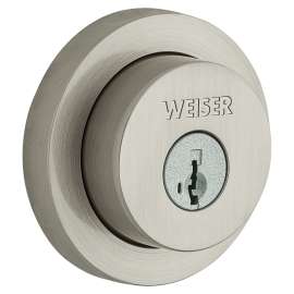 Weiser Metropolitan Boutique Series 9SSD94710-010/017 Deadbolt, Keyed Key, Satin Nickel, 2-3/8, 2-3/4 in Backset