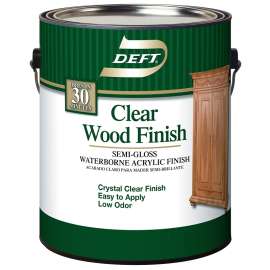 DEFT 108-01 Acrylic Paint, Semi-Gloss, Liquid, Clear, 1 gal, Can