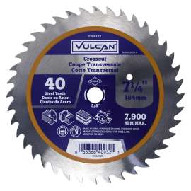 Vulcan 409320OR Circular Saw Blade, 7-1/4 in Dia, 5/8 and 13/16 Diamond in Arbor