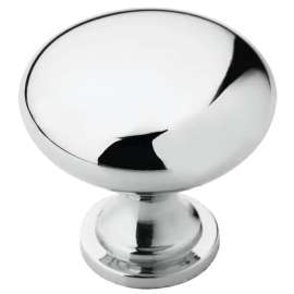 Amerock Allison Value Series BP5300526 Cabinet Knob, 1-1/8 in Projection, Zinc, Chrome