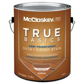 McCloskey True Basics 080.0014303.007 Deck and Siding Stain, Redwood, Liquid, 1 gal