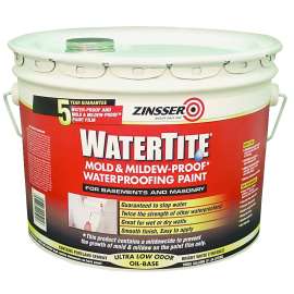 ZINSSER WATERTITE Mold & Mildew-Proof 5003 Waterproofing Paint, White, 3 gal Pail