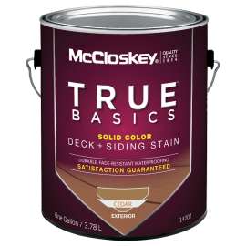 McCloskey True Basics 080.0014202.007 Deck and Siding Stain, Cedar, Liquid, 1 gal