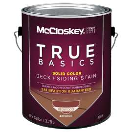 McCloskey True Basics 080.0014203.007 Deck and Siding Stain, Redwood, Liquid, 1 gal