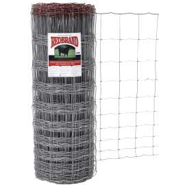 Red Brand 70048 Field Fence, 330 ft L, 47 in H, 12-1/2 Gauge, Steel, Galvanized