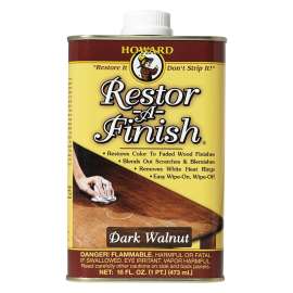 HOWARD RF6016 Wood Restorer, Dark Walnut, Liquid, 16 oz, Can