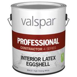 Valspar 045.0099410.007 Interior Paint, Eggshell, White, 1 gal