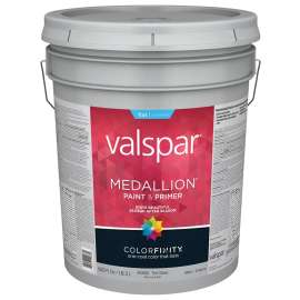 Valspar 027.0045502.008 Exterior House Paint, Flat, Tint Base, 5 gal Pail