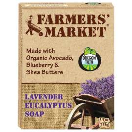 FARMERS' MARKET 946872081-12PK Bar Soap, Eucalyptus, Lavender, 5.5 oz