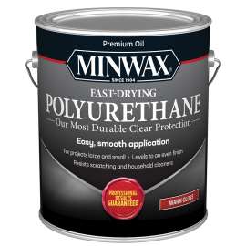 Minwax 319010000 Polyurethane, Semi-Gloss, Liquid, Clear, 1 gal, Can