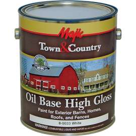 Majic Paints 8-0033-1 Barn and Fence Paint, High-Gloss, White, 1 gal Pail