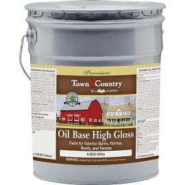 Majic Paints 8-0033-5 Barn and Fence Paint, High-Gloss, White, 5 gal Pail
