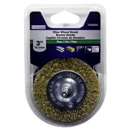 Vulcan 322041OR Wire Wheel Brush, 3 in Dia, 1/4 in Quick Change Shank in Arbor/Shank