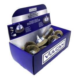 Vulcan 323690OR Assorted/Coarse-Grade Wire Wheel Brush Kit, 3, 4 in Dia, 1/4 in Arbor/Shank