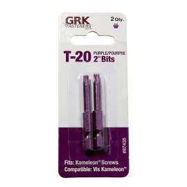 GRK Fasteners 87435 Drive Bit, T20 Drive, Star Drive, 2 in L