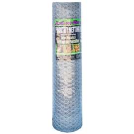 Jackson Wire 12 01 45 16 Poultry Netting, 150 ft L, 36 in W, 20 ga Gauge, Hexagonal Mesh, 1 in Mesh, Galvanized