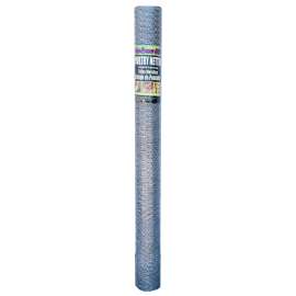 Jackson Wire 12 01 27 16 Poultry Netting, 50 ft L, 60 in W, 20 ga Gauge, Hexagonal Mesh, 1 in Mesh, Galvanized