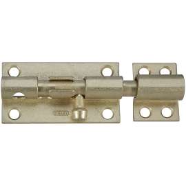 National Hardware V1084 Series N236-326 Heavy-Duty Barrel Bolt, 4-3/16 in L Bolt, Steel, Satin Brass