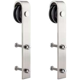 National Hardware N187-072 Strap Hanger, Sliding Door, Steel, Satin Nickel