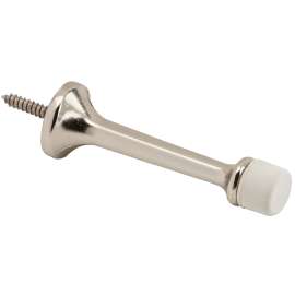 Schlage 61A14 Base Door Stop, 7/8 in Dia Base, 3-3/16 in Projection, Aluminum, Nickel