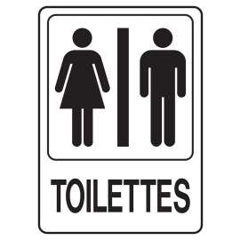 Hy-Ko D-23 Graphic Sign, Rectangular, REST ROOM, Black Legend, White Background, Plastic, 5 in W x 7 in H Dimensions