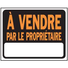 Hy-Ko SP-137 Sign, SALE BY THE OWNER, Plastic, 18-1/2 x 14-1/2 in Dimensions