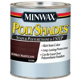 Minwax PolyShades 214974444 Stain and Polyurethane, Gloss, Liquid, Espresso, 0.5 pt
