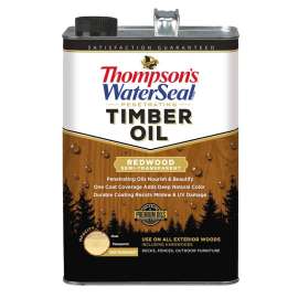 Thompson's WaterSeal TH.048821-16 Penetrating Timber Oil, Redwood, Liquid, 1 gal, Can