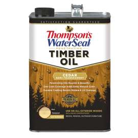 Thompson's WaterSeal TH.048861-16 Penetrating Timber Oil, Cedar, Liquid, 1 gal, Can