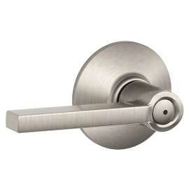 Schlage Latitude Series F40VLAT619 Privacy Door Lever, Metal, Satin Nickel