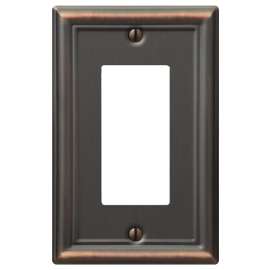 AmerTac 149RDB Switch Wallplate, 1 -Gang, Steel, Aged Bronze