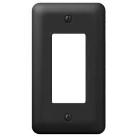 Amerelle Devon 935RBK Wallplate, 5 in L, 2-13/16 in W, 1 -Gang, Steel, Black