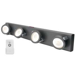 AmerTac LPL704 Series LPL704RC Under Cabinet Track Light, 4-Lamp, LED Lamp, 75 Lumens, 3000 K Color Temp