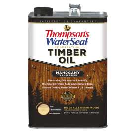 Thompson's WaterSeal TH.049851-16 Penetrating Timber Oil, Mahogany, Liquid, 1 gal, Can