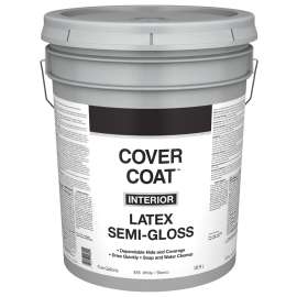 Valspar 044.0000455.008 Wall Paint, Semi-Gloss, White, 5 gal Pail