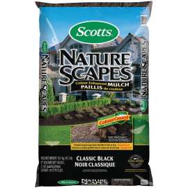 Scotts Nature Scapes 88556750 Color Enhanced Mulch, Solid, Earthy, Classic Black, 42.5 L Bag
